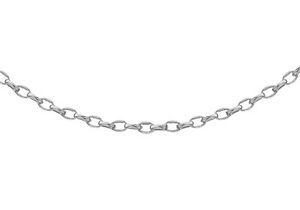 【送料無料】ネックレス　9ctホワイトゴールド80ベルチャーチェーン46cm189ct white gold 80 oval belcher chain 46cm18