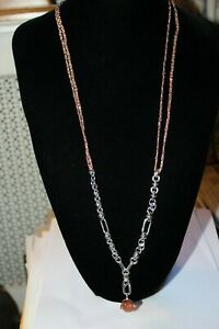 【送料無料】ネックレス　ロンドンシルバーリンクゴールドコードペンダントネックレス｜hokushin