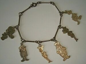 【送料無料】ネックレス　rare vintagehanna barbara1976fred flintstone charm braceletrare vintage silver hanna barbara 1976 fred flintstone charm br