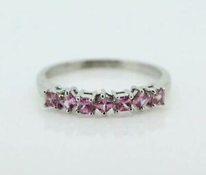 【送料無料】ネックレス　ホワイトゴールドピンクサファイアリング9ct white gold pink sapphire eternity ring 26,586円