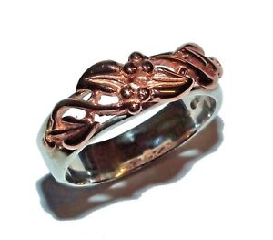 【送料無料】ネックレス　シルバーウェールズローズライフケルトリングゴールドツリーサイズ￥cymru silver amp; welsh rose gold tree of life celtic ring uk size n was 199