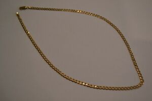 【送料無料】ネックレス ゴールドフラットチェーン9ct gold flat curb chain 18 ladies gents boys girls