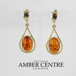 【送料無料】ネックレス　イタリアバルトゴールド￥ドロップイヤリングitalian made classic baltic amber drop earring in 9ct gold ge0115 rrp 200