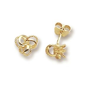 【送料無料】ネックレス　イエローゴールドノットスタッドイヤリング9ct yellow gold fancy knot stud earrings 27,725円