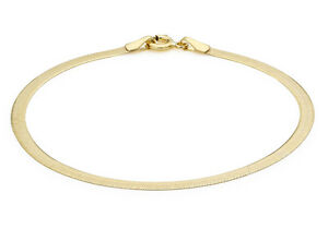 【送料無料】ネックレス　9ctイェローゴールドヘリンボン18cm7ニュー9ct yellow gold herringbone bracelet 18cm7｜hokushin