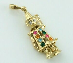 【送料無料】ネックレス　イエローゴールドペンダントlovely 9ct yellow gold articulated clown charm pendant