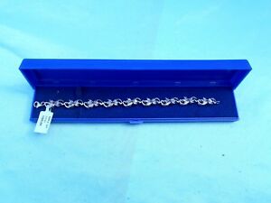 【送料無料】ネックレス スターリングシルバータンザナイトブレスレットbnib 54 stone sterling silver 7 18cm 3ct tanzanite bracelet with certificate
