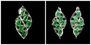 【送料無料】ネックレス　スターリングシルバーエメラルドペンダントイヤリングセットsterling silver 925 genuine natural green emerald matching pendant amp; earring set｜hokushin
