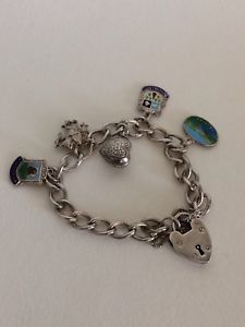 【送料無料】ネックレス　ゲオルクイェンセンブレスレットgeorg jensen sterling silver charm bracelet with 5 charms｜hokushin