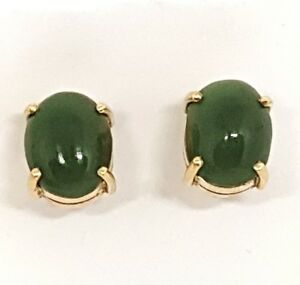 【送料無料】ネックレス イエローゴールドグリーンイヤリング9ct yellow gold green stone possable jade gold earrings fully hallmarked