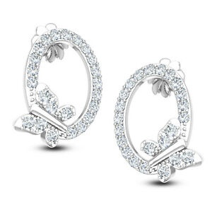 【送料無料】ネックレス　レディースホワイトゴールドスタッドドロップイヤリングladies 18ct white gold amp; cz stud drop gemstone jewelry earrings uk hallmarked
