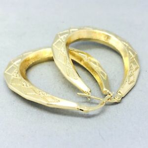 【送料無料】ネックレス　stunning 9ct yellow gold full looplargepatternedladies earrings 1299stunning 9ct yellow gold full loop large patterned lad