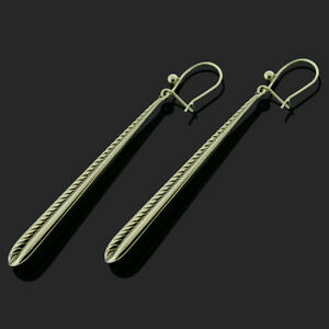 【送料無料】ネックレス　イエローゴールドドロッパーイヤリング9ct yellow gold droppers, earrings uk made boxed gift for her