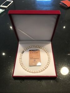 【送料無料】ネックレス　シルバークラスプgenuine chinese freshwater pearls with silver clasp