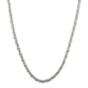【送料無料】ネックレス　スターリングシルバーソリッドファンシービザンチンチェーンロブスタークラスプsterling silver solid 4mm fancy byzantine chain w lobster clasp 18 24