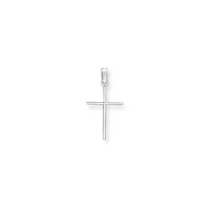 【送料無料】ネックレス　ゲントレディースｋホワイトゴールドソリッドポーランドクロスペンダントgents ladies 14k white gold solid polish crucifix cross religious charm pendant