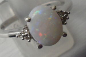 【送料無料】ネックレス　スターリング117ctsジルコン2クーバーペディオパール2 genuine coober pedy opal ring with white zircon in sterling silver 117cts｜hokushin