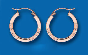 【送料無料】ネックレス　ローズゴールドフープイヤリングレッドゴールドフープミリrose gold hoop earrings red gold creole hoops 20mm hallmarked