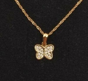 【送料無料】ネックレス　チェーンゴールドペンダントpendant with chain gold 18k butterfly