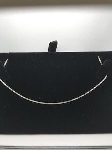 【送料無料】ネックレス　ホワイトゴールドインチチェーン9ct white gold 20 inch curb chain