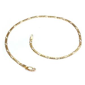 【送料無料】ネックレス　イエローゴールドフィガロチェーンアンクレット9ct yellow gold figaro chain anklet anklets 28,455円
