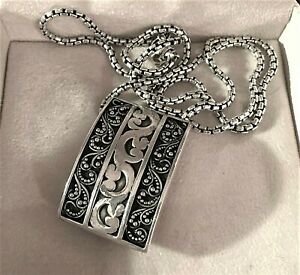 【送料無料】ネックレス　ヒルスターリングシルバーブローチペンダントlois hill engraved sterling silver womans broochpendant outstanding｜hokushin