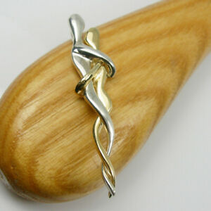 【送料無料】ネックレス　イエローゴールドスターリングシルバーカップルペンダント9ct yellow gold and sterling silver woman man yin yang couple lover pendant, p29｜hokushin