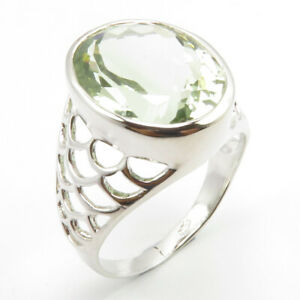 【送料無料】ネックレス　listing925スターリングgreen amethyst 10 listing925 solid sterling silver genuine green amethyst 10 size ring gemstone jewelry