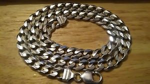 【送料無料】ネックレス　チェーンmens or ladys solid sterling silver curb chain 925 fully hallmarked