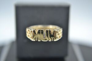 【送料無料】ネックレス　ゴールドリング9ct gold mum ring