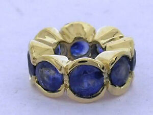 【送料無料】ネックレス　bd084 genuine9ctサファイアガラスbd084 genuine 9ct solid gold natural sapphire rondelle bead