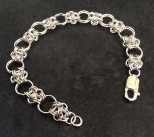 【送料無料】ネックレス　ハンドメイドレディースソリッドスターリングシルバーブレスレットソリッドシルバーhandmade hallmarked ladies solid sterling silver bracelet solid silver gift｜hokushin