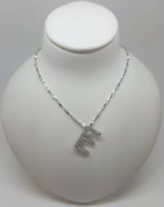 【送料無料】ネックレス　ホワイトゴールドペンダントドルmiran 080244 9k white gold letter e cz pendant rrp 238