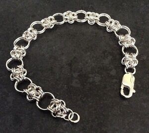【送料無料】ネックレス　ハンドメイドソリッドスターリングシルバーブレスレットソリッドシルバーhandmade hallmarked solid sterling silver bracelet 925 solid silver