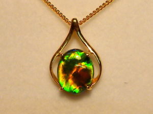 【送料無料】ネックレス　オパールペンダントゴールド×トリプレットアイテムopal pendant 14ct gold 10 x 8mm oval triplet item 070789