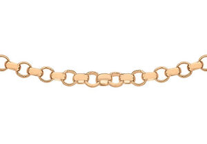 【送料無料】ネックレス　ローズゴールドラウンドベルチャーチェーン9ct rose gold 45 round belcher chain 46cm18