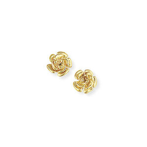 【送料無料】ネックレス　レディースゴールドローズスタッドイヤリングladies 9ct gold rose flower petals stud earrings 10mm