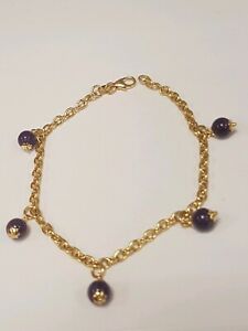 【送料無料】ネックレス ファンシーブレスレットフル1 enticing 9ct solid gold gemstone fancy bracelet full british hallmark|hokushin