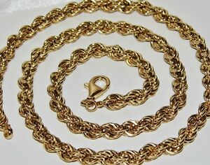 【送料無料】ネックレス　ゴールドソリッドロープチェーンインチメンズレディスグラム9ct gold amp; silver chunky solid rope chain 30 inch mens or ladies 416 grams