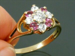 【送料無料】ネックレス　ゴールドｋゴールドルビービンテージリングサイズ9ct gold 9k gold ruby vintage hallmarked ring size r