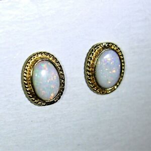 【送料無料】ネックレス　9ct9kオパールピアスイヤリング9ct 9k gold natural opal stud earrings｜hokushin