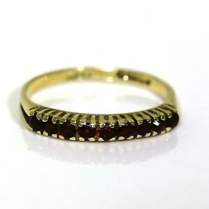 【送料無料】ネックレス　ｋゴールドガーネットハーフエタニティリングサイズ9ct 9k gold garnet half eternity ring size 5 34 l 27,287円