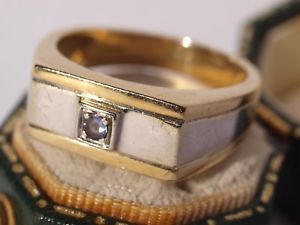 【送料無料】ネックレス　9ct725ホワイトゴールドグラムstunning 9ct yellow white gold gemstone heavy signet ring 725 grams 27,287円
