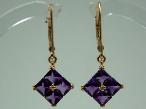【送料無料】ネックレス　beautiful 9ct yellow gold deep purple brazilian amethystsdrop earringsbeautiful 9ct yellow gold deep purple brazilian amet