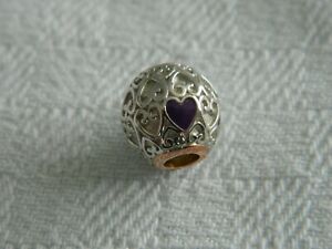 【送料無料】ネックレス　シルバーウェールズゴールドアフィニティハートアメジストビーズclogau silver amp; 9ct welsh gold affinity heart amethyst bead charm rrp 16900