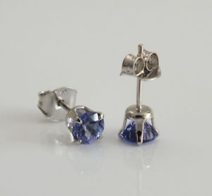 【送料無料】ネックレス タンザナイトスタッドイヤリングホワイトゴールドaa tanzanite stud earrings 9k white gold 100ct|hokushin