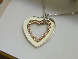 【送料無料】ネックレス シルバーローズウェールズゴールドペンダントclogau silver amp; rose welsh gold one pendant rrp 19900|hokushin