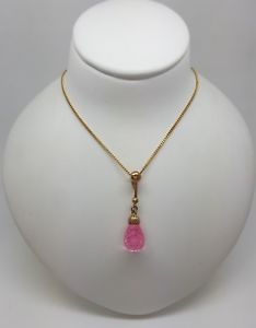 【送料無料】ネックレス　ｋゴールドピンクペンダントドルmiran 080953 9k gold pink cz pendant rrp250