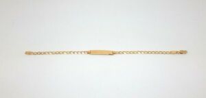 【送料無料】ネックレス　イエローゴールドアイデンティティブレスレットドルmiran 110424 9k yellow gold small identity id curb bracelet 25g rrp249