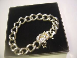 【送料無料】ネックレス　ビンテージソリッドシルバーブレスレットグラムvintage solid silver very large bracelet 8quality heavymassive 49 gram｜hokushin